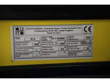 Skyvemast 2020  Hyster R1.6 (17)