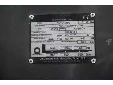 Elektrisk- 4 hjul 2016  Unicarriers AG1N1L18Q (17)