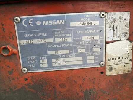 Dieselstapler 2006  Nissan F04D40HQ2 (10)
