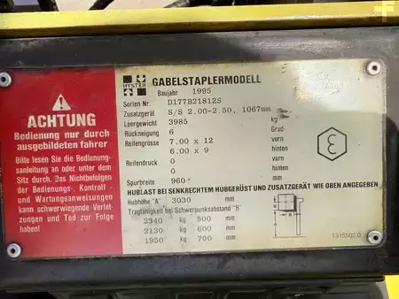 Carretilla elevadora diésel 1995  Hyster H2.50XM (12)