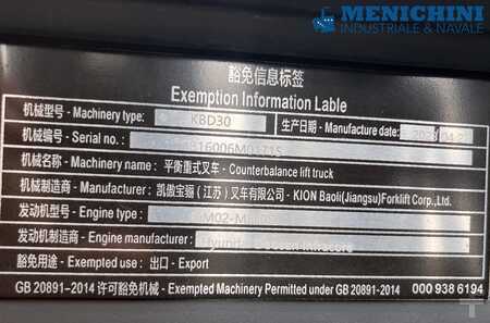 Empilhador diesel 2023  Baoli KBD30 (9)