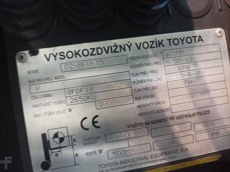 Carretilla elevadora diésel 2013  Toyota 02-8FDF15 (9)
