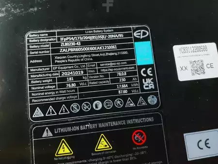 Electric - 4 wheels 2025  EP Equipment EFL203-T4800 (9)