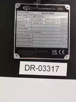 Nízkozdvižný vozík 2025  EP Equipment RPL201H-Li-Ion (3)