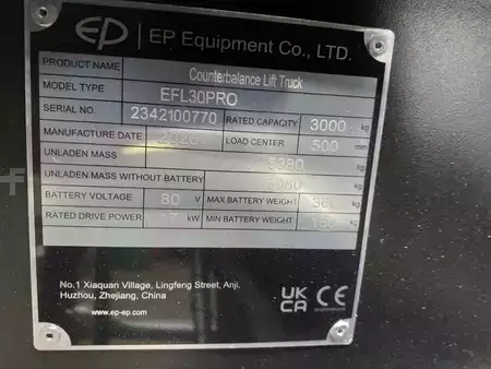 Eléctrico - 4 rodas 2026  EP Equipment EFL30 PRO (9)