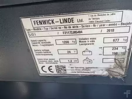 Wózek wysokiego podnoszenia 2018  Linde L 12 i (11)