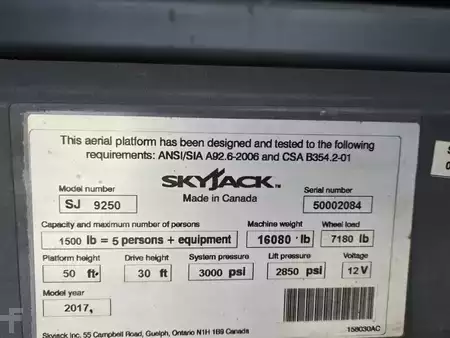 Montacargas Todo Terreno 2017  Skyjack SJ9250 RT (18)