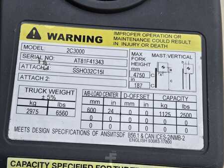 Propane Forklifts 2018  CAT Lift Trucks 2C3000 (14)