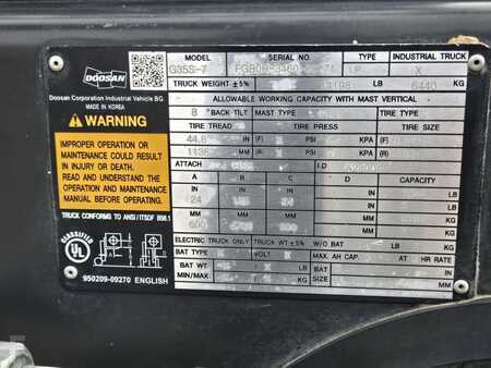 Propane Forklifts 2020  Doosan G35S-7 (13)