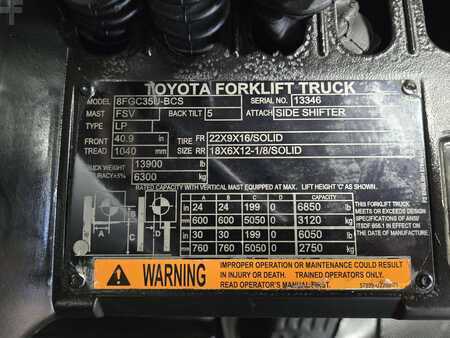 Propane Forklifts 2018  Toyota 8FGC35U-BCS (14)