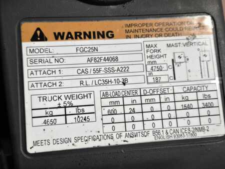 Propane Forklifts 2017  Mitsubishi FGC25N (11)