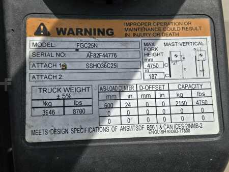 Propane Forklifts 2018  Mitsubishi FGC25N (8)