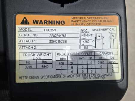 Propane Forklifts 2018  Mitsubishi FGC25N (12)