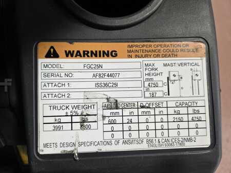 Propane Forklifts 2017  Mitsubishi FGC25N (11)
