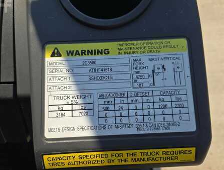 Propane Forklifts 2019  CAT Lift Trucks 2C3500 (12)