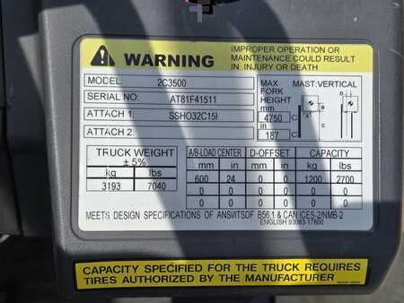 Propane Forklifts 2019  CAT Lift Trucks 2C3500 (14)