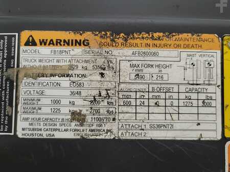 Carretilla elevadora diésel 2017  Mitsubishi FB18PNT (11)