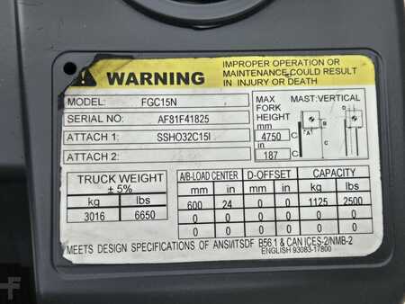 Propane Forklifts 2020  Mitsubishi FGC15N (16)