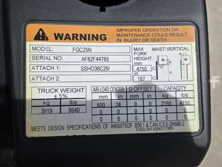 Propane Forklifts 2018  Mitsubishi FGC25N (12)