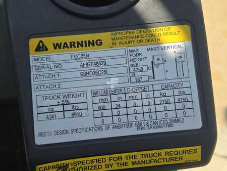 Propane Forklifts 2020  Mitsubishi FGC25N (16)