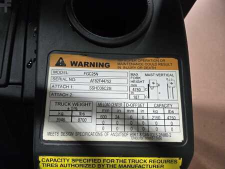 Propane Forklifts 2018  Mitsubishi FGC25N (14)