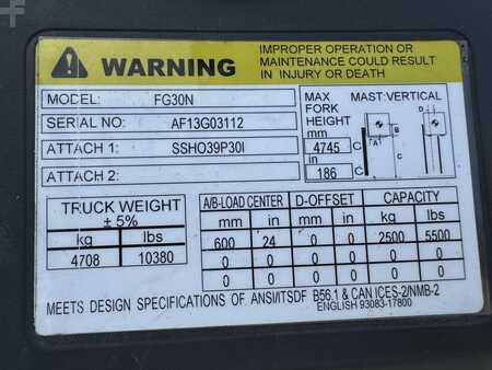 Propane Forklifts 2020  Mitsubishi FG30N (17)