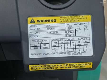 Propane Forklifts 2020  Mitsubishi FG30N (16)