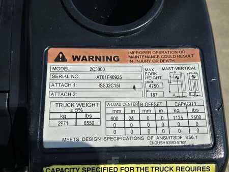 Propane Forklifts 2016  CAT Lift Trucks 2C3000 (15)