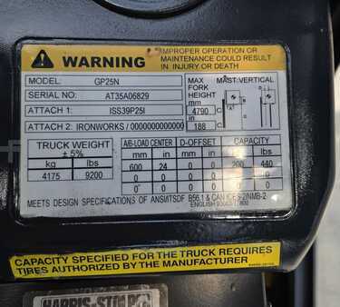 Propane Forklifts 2018  CAT Lift Trucks GP25N (16)