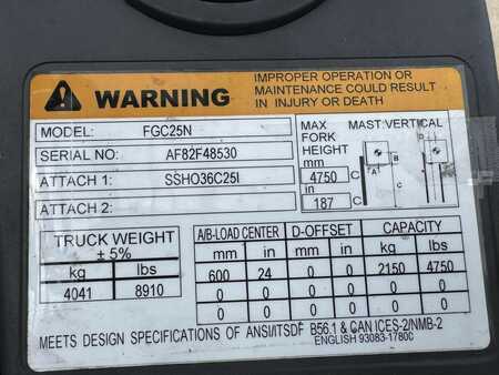 Propane Forklifts 2020  Mitsubishi FGC25N (17)