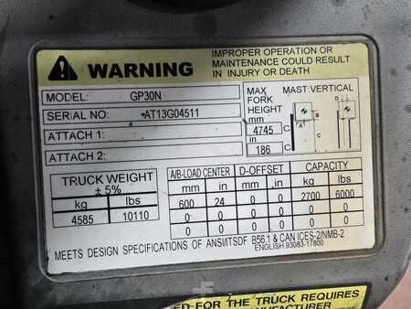 Propane Forklifts 2021  CAT Lift Trucks GP30N (16)