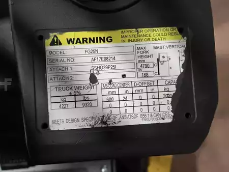 Propane Forklifts  Mitsubishi FG25N (16)