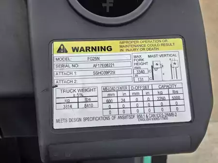 Propane Forklifts 2020  Mitsubishi FG25N (11)