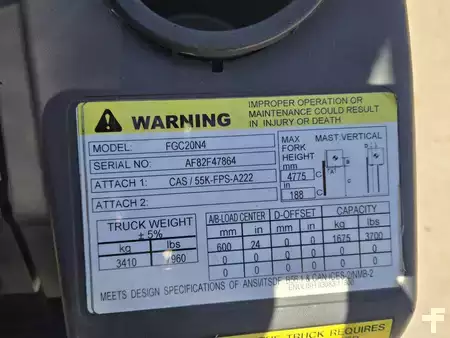 Propane Forklifts 2020  Mitsubishi FGC20N4 (13)