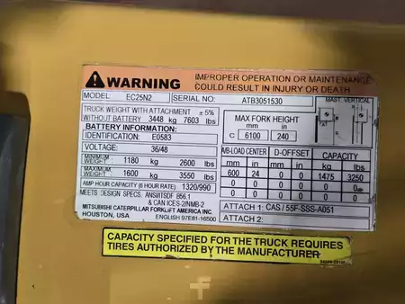 4-Wheel Electric 2017  CAT Lift Trucks EC25N2 (12)