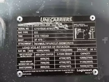 4-Wheel Electric 2022  Unicarriers MCT1B2L25E (12)