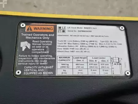 Turret Truck 2017  Hyster N40ZR2-16.5 (12)