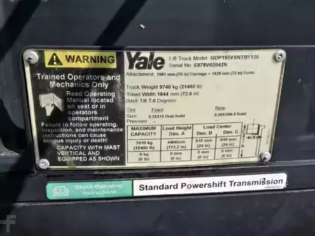 Diesel Forklifts  Yale GDP155VXNTBV126 (14)