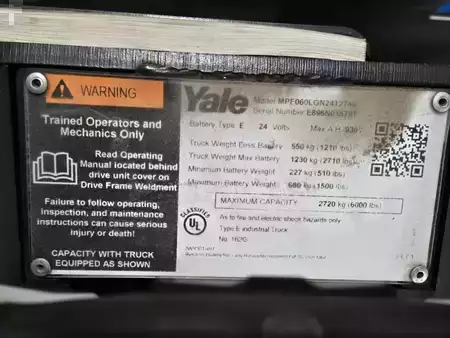 Montacargas de Pasillo Angosto 2019  Yale MPE060LGN24T2748 (10)