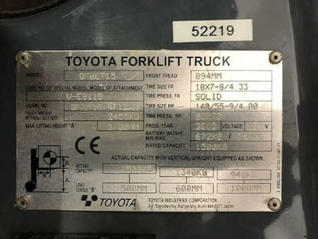 Elektrisk- 3 hjul 2012  Toyota 8FBET15 (5) 