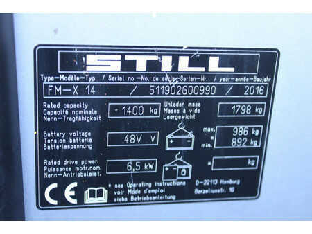 Retráctil 2016  Still FM-X14 reachtruck elektrische triplex sideshift freelift (8)