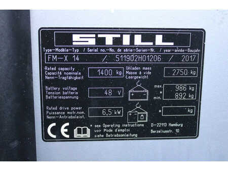 Retráctil 2017  Still FM-X14 reachtruck elektrische triplex sideshift freelift (13)