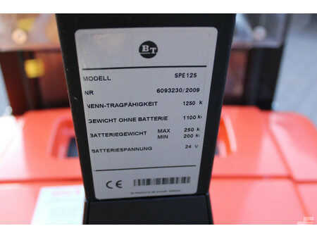 Wózek wysokiego podnoszenia - BT spe125 stapelaar elektrische triplex freelift (12)