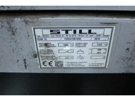 Ruční vysokozdvižný vozík 2016  Still exv16 stapelaar nieuwe accu elektrische triplex freelift (12)