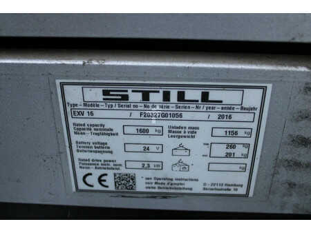 Ruční vysokozdvižný vozík 2016  Still exv16 stapelaar nieuwe accu elektrische triplex freelift (11)
