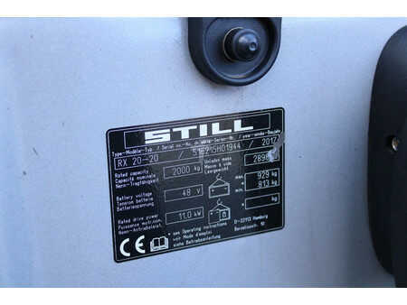 Sähkö - 3 pyör 2017  Still RX20 20 heftruck elektrische accu 88% triplex lepelverstelling sideshift (16)