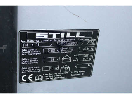 Retráctil 2020  Still FM-X14 reachtruck elektrische triplex sideshift freelift (14)