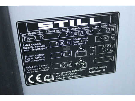 Retráctil 2020  Still FM-X12 reachtruck elektrische triplex sideshift freelift (16)