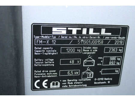 Retráctil 2018  Still FM-X12 reachtruck elektrische triplex sideshift freelift (14)