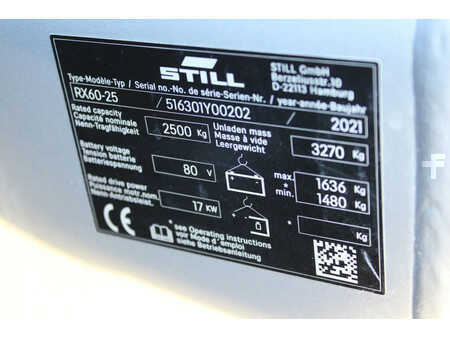 Elektro čtyřkolový VZV 2021  Still RX60 25 heftruck elektrische triplex sideshift 5542 uur (15)